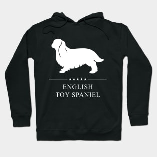 English Toy Spaniel Dog White Silhouette Hoodie